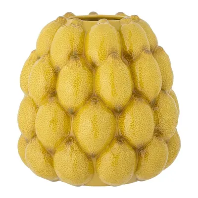 Vază galbenă din gresie pictată manual (înălțime 22 cm) Limone – Bloomingville