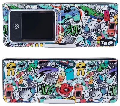 Penar școlar retro YOLO Graffitti Wall - Cu placă electronică LCD