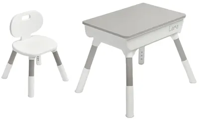 Set masă și scaune pentru copii Caretero Toyz - Lara, Grey