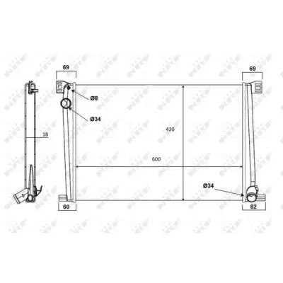 Radiator, racire motor NRF 58472