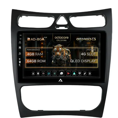 Navigatie Mercedes Benz CLK W209 (2000-2005) (2000-2005), Android, A-Octacore 4GB RAM + 64GB ROM, 9 INCH - AD-BGA9004+AD-BGRKIT416V2