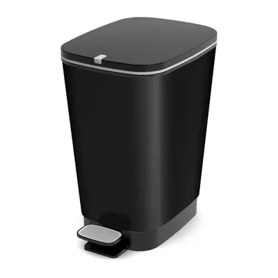 Coș de gunoi negru mat cu pedală din plastic 25 l Chic Bin – KIS