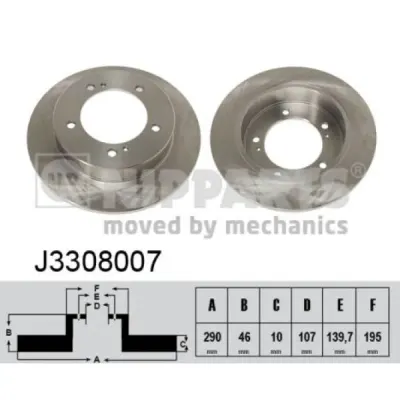 Disc frana NIPPARTS J3308007