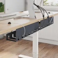 vidaXL Recipient pentru gestionarea cablurilor sub birou 2 buc.