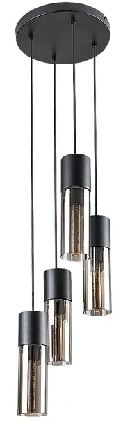 Candelabru cvadruplu Rabalux - Ronno 72054, IP20, E27, 4 x 25W, 230V, negru