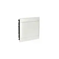 Practibox S Montaj incastrat cabinet pentru zidarie cu Bara de nul - Usa alba - 2 randuri cu 18 module per rand
