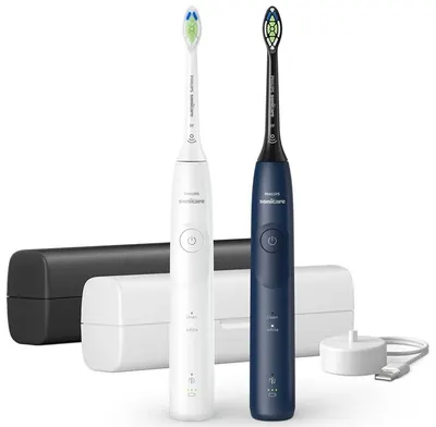 Set de periuțe de dinți electrice Philips - Sonicare 5500, albă/albastră
