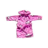 Halat de baie pentru copii, gluga si buzunare laterale, multicolor, Unicorn Engros