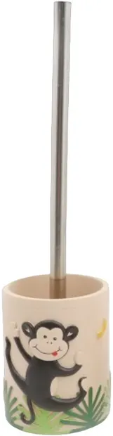 Perie de toaletă pentru copii Inter Ceramic - Monkey, 9.8 x 38.5 cm