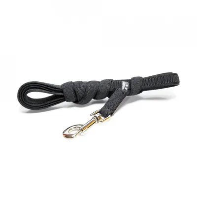 Lesa antiderapanta cu maner, neagra, material textil si cauciuc, lungime 3 m, pentru caini cu greutate de pana la 30 kg