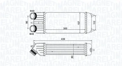 Intercooler potrivit CITROEN C2, C3 I, C3 II, C3 PICASSO; PEUGEOT 1007, 207 1.4D 1.6D 09.05