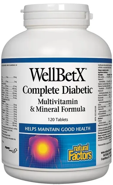 WellBetX Complete Diabetic, 120 tablete, Natural Factors