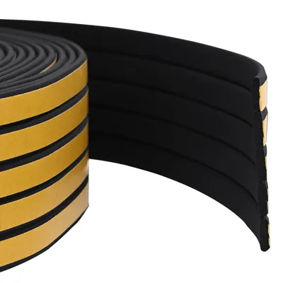 vidaXL Banda adeziva pentru feronerie Negru 8 x 2 mm 50 m Spumă EPDM