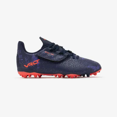 Ghete de fotbal scratch Viralto I easy MG/AG Albastru Copii