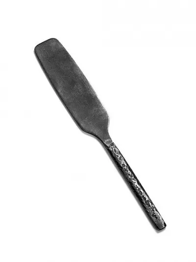 Spatula - Serax Merci spatel 14 x 2 cm rvs antraciet/stone wash