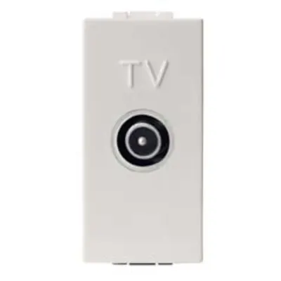 Tv Outletnmale White Terminated 75 Ohm