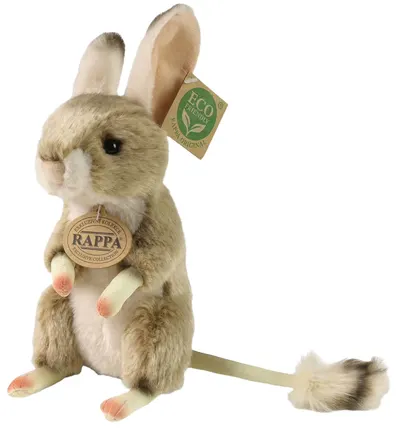 Jucărie de pluș Rappa Eco Friends - Șobolan egiptean mic, în picioare, 16 cm