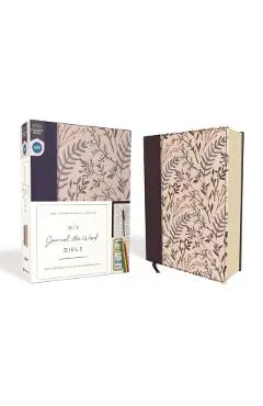 NIV, Journal the Word Bible, Cloth Over Board, Pink Floral, Red Letter Edition, Comfort Print: Reflect, Take Notes, or Create Art Next to Your Favorit