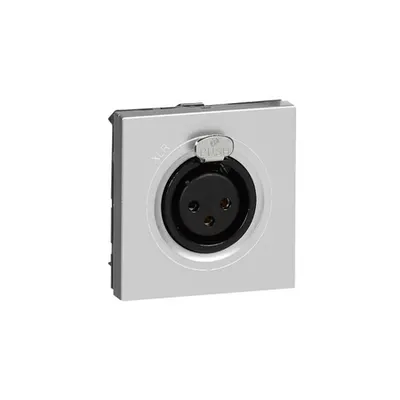 Priza audio Mosaic - XLR 3-pin - female - 2-module - alu