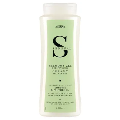 Gel crema de dus cu Seminte de canepa si Pantenol Sensual, Joanna | 500 ml