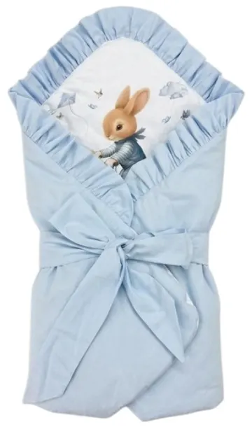 Scutec pentru externare 2 în 1 Bambino Casa - Blu Rabbit on Bicycle