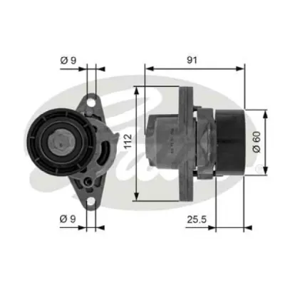 rola intinzator, curea transmisie GATES T38456