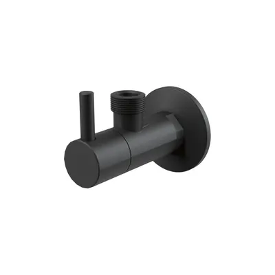 Robinet coltar rotund negru mat cu filtru 1 2 1 2 Alcadrain ARV003-BLACK