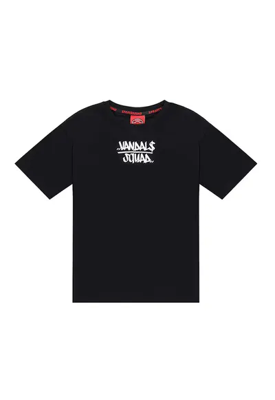 Tricou cu imprimeu pe partea din spate - Negru/Alb optic