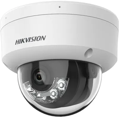 Camera de supraveghere IP Dome 4MP Smart Hybrid Light Hikvision DS-2CD1143G2-LIUF(2.8MM), lentila fixa 2.8mm, iluminare min: Col
