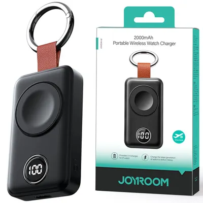 Incarcator portabil Breloc, Apple Watch, Joyroom JR-WQW01, Mini Powerbank 20.000mAh, Negru Engros