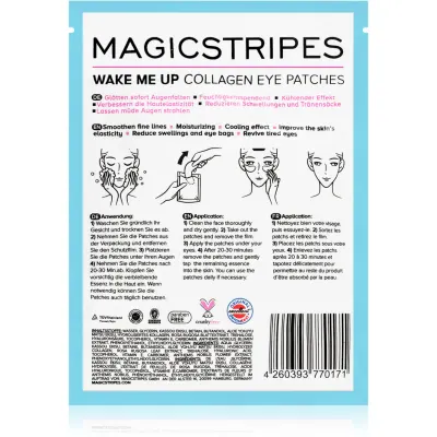 MAGICSTRIPES Wake Me Up Collagen Eye Patches Masca de colagen pentru ochi semne de oboseala 1 buc