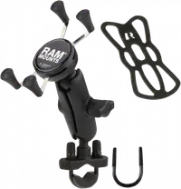 Suport telefon gps universal, Ram Mounts, X-Grip, U-Bolt, pentru ATV UTV, culoare negru