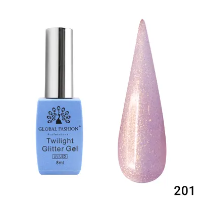 Oja semipermanenta Twilight Glitter 8ml, 201 Engros