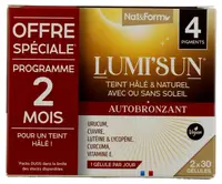 Lumi Sun – Formulă pentru un bronz uniform, 2 x 30 capsule, Nat&Form