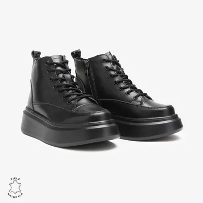 Ghete dama din Piele Naturala CU SIRET CRL0678 NEGRU