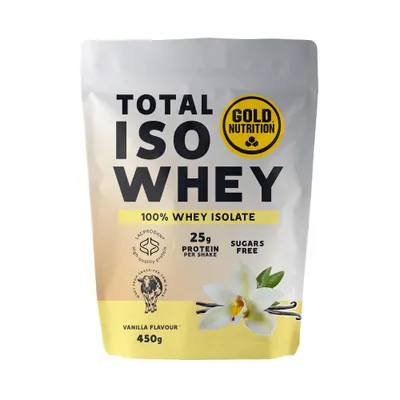 Pudra proteica izolat, GoldNutrition, Total Iso Whey, vanilie, 450g