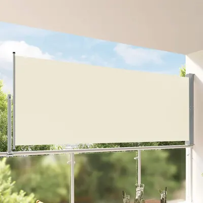 vidaXL Copertină laterală retractabilă de terasă, crem, 140 x 300 cm