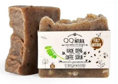 QQ Natural Săpun natural de exfoliere cu cafea, 110 g