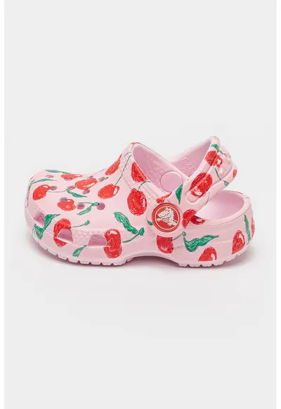 Saboti clasici cu imprimeu fructe - Coral/Roz pastel/Verde aquamarin