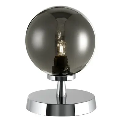 Veioza Esben Touch Table Lamp Polished Chrome With Smoked Glass