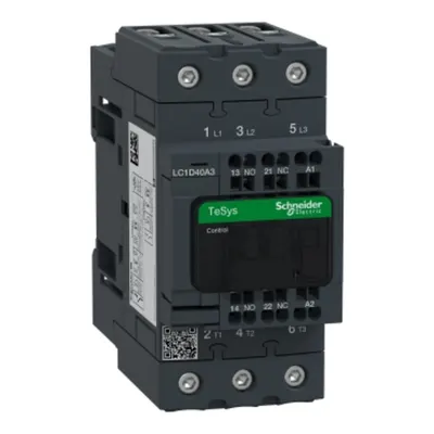 Contactor, TeSys Deca, 3P(3 NO), AC-3/AC-3e, <=400V, 40A, bobina 24V AC 50/60Hz, terminale cu arc
