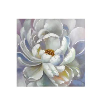 Tablou decorativ cu floare alba 80 x 80 cm
