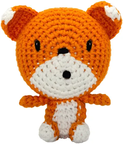 Jucărie manuală tricotată Wild Planet - Vulpe, 12 cm