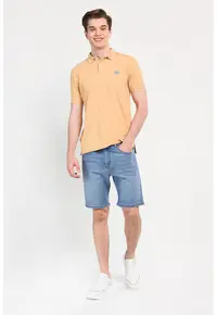 Tricou polo cu logo discret Lakes - Bej