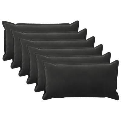 vidaXL Pernă cu pernă HOUTEN 6 buc. Negru Catifea