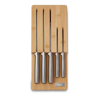Set de cuțite cu suport din oțel inoxidabil 5 buc. Elevate Bamboo – Joseph Joseph