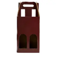 Cutie pentru 2 sticle, culoare Bordeaux cu gat deschis - Default Title
