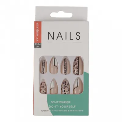 Set 12 Unghii False Premium, 03 Animal Print