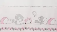 Set protectii patut Odette Pink din bumbac 50x100 cm