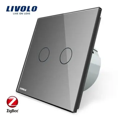 Intrerupator dublu ZigBee Gri